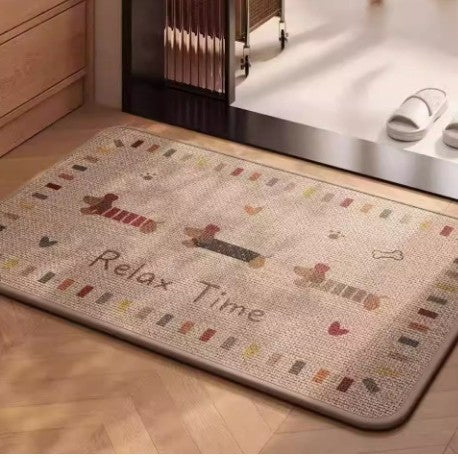 Playful Cat-Themed Bath Rug