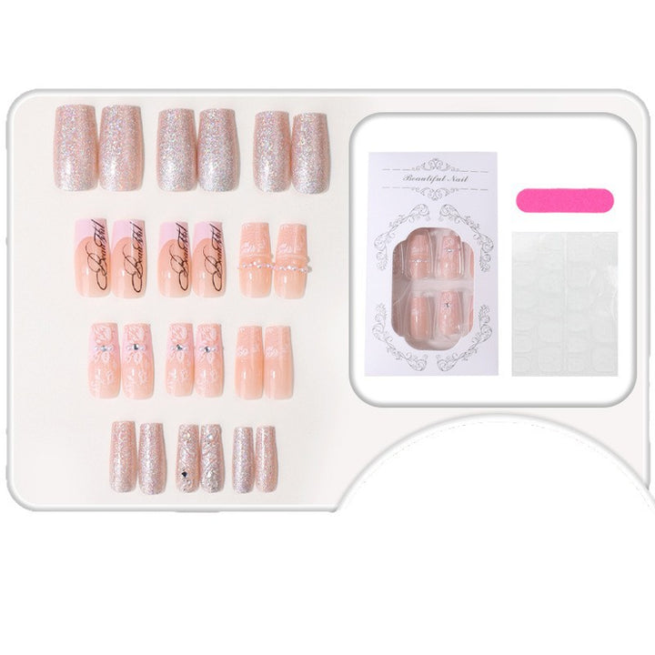 Shimmering Elegant Press-On Nail Tips Bowlift
