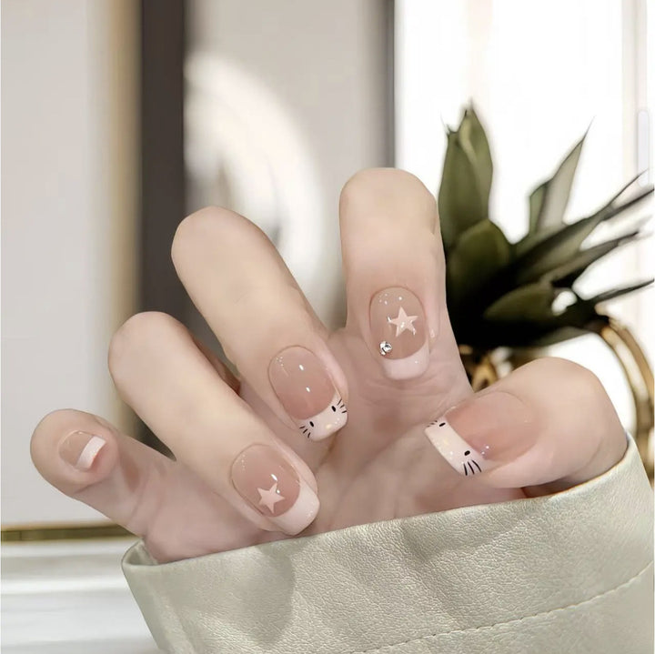 Whimsical Themed Press-On Nail Art Bowlift
