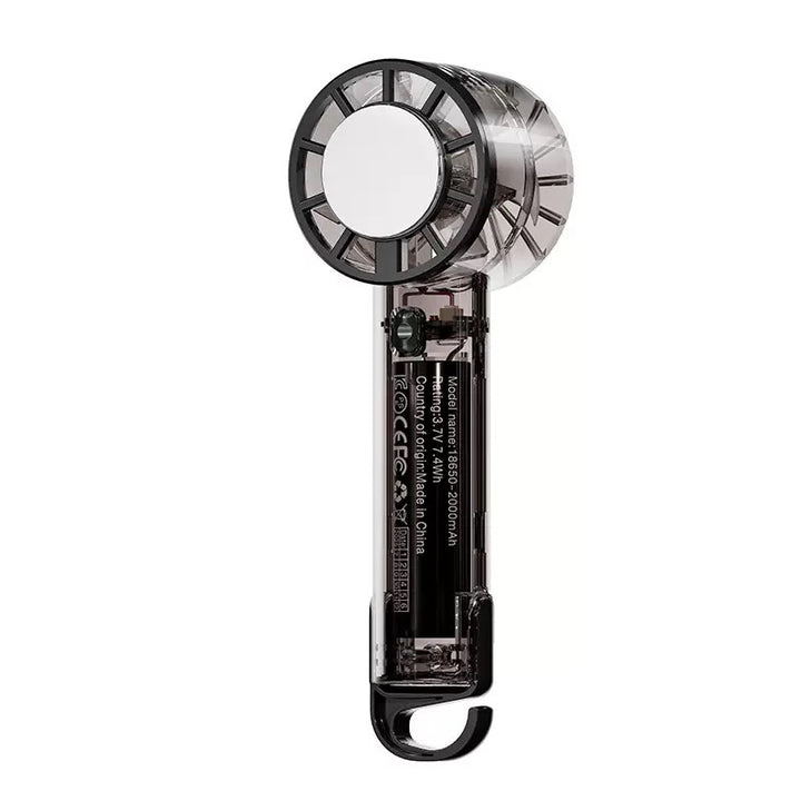 Unisex Transparent Rechargeable Handheld Fan Bowlift