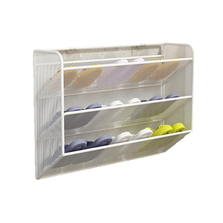 slim overdoor mesh shoe rack organizer with ventilated angled shelf Bowlift