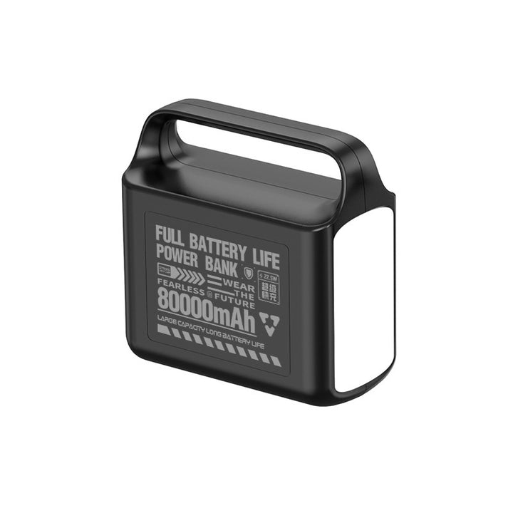 Portable power bank with integrated LED lighting and high capacity Bowlift