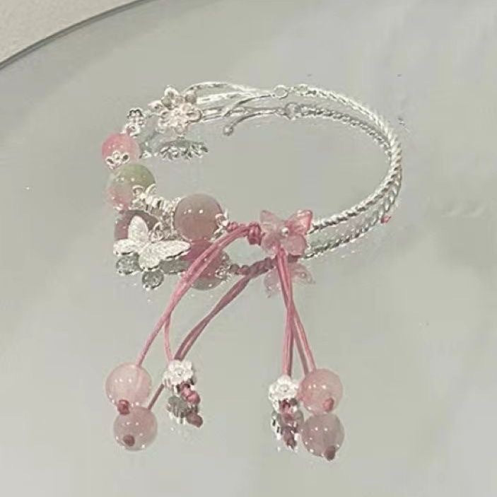 Floral Charm Wrap Bracelet Bowlift