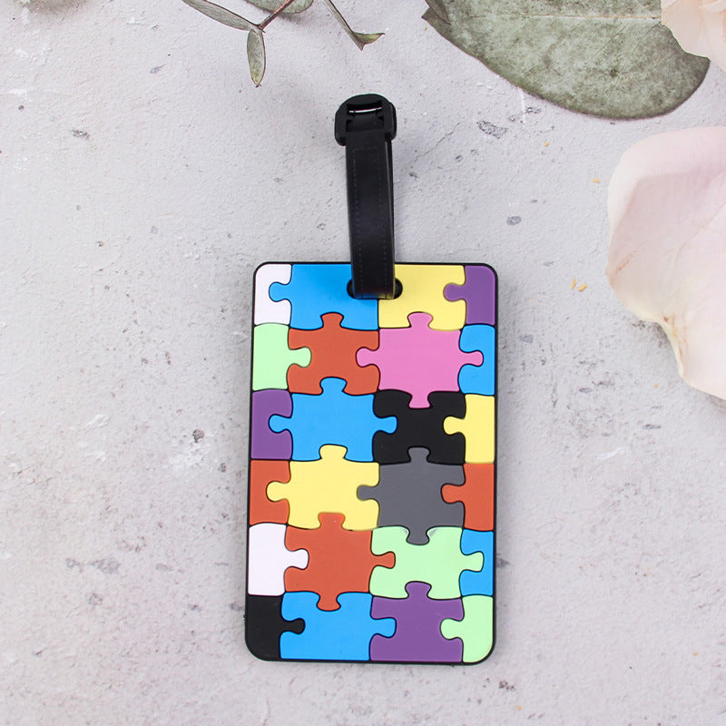 Geometric Pattern Luggage Tag Bowlift