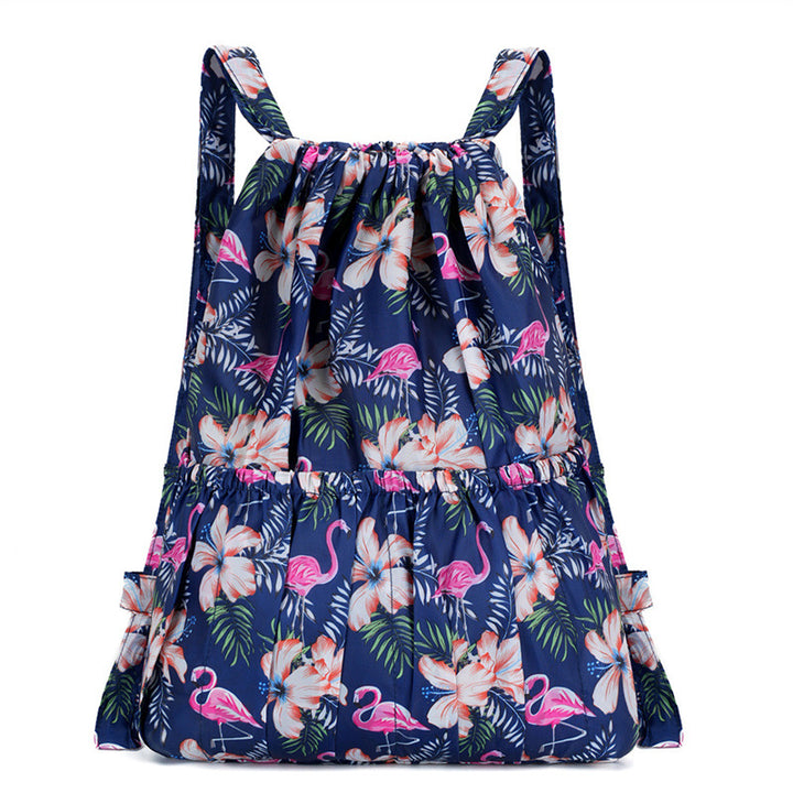Floral Print Drawstring Backpack Bowlift