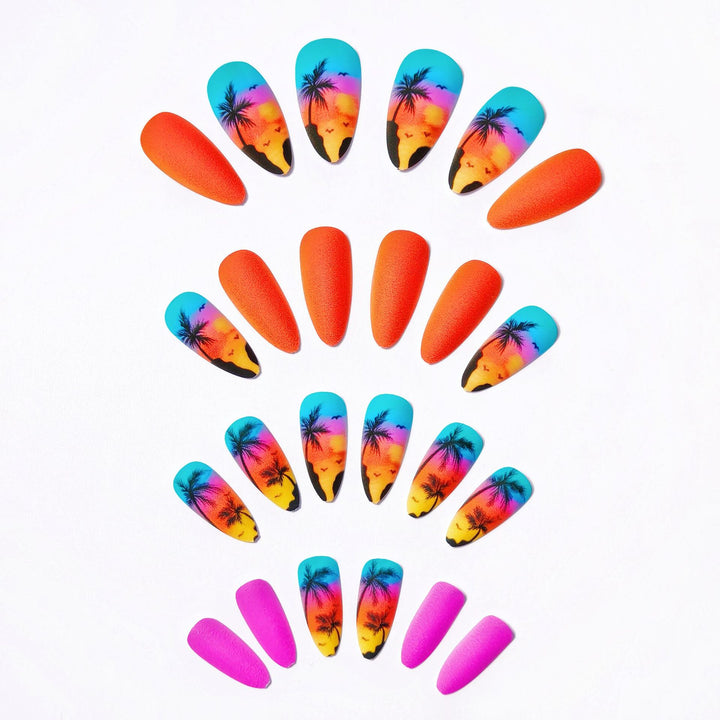 Tropical Sunset Beach-Inspired Nail Art Bowlift