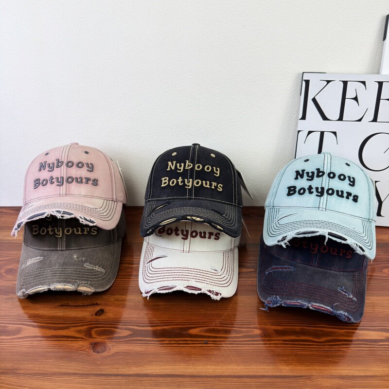 Women's Distressed Adjustable Baseball Cap Bowlift