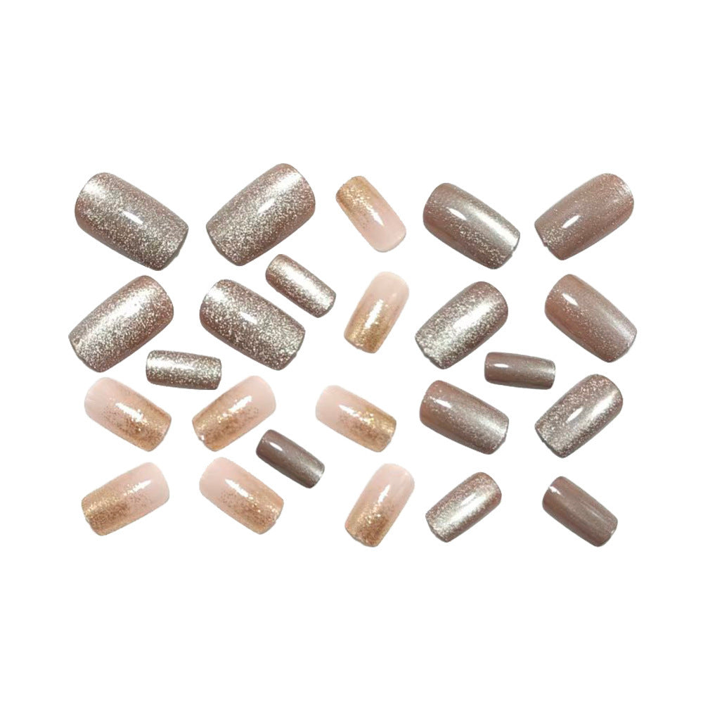 Luxurious artificial nails with glitter accents Bowlift