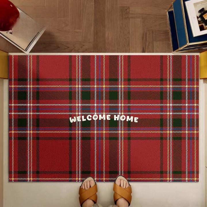 Plaid Welcome Mat Bowlift
