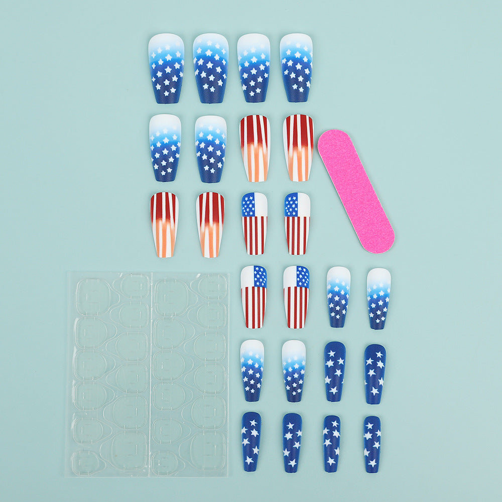 Patriotic style artificial nails Bowlift