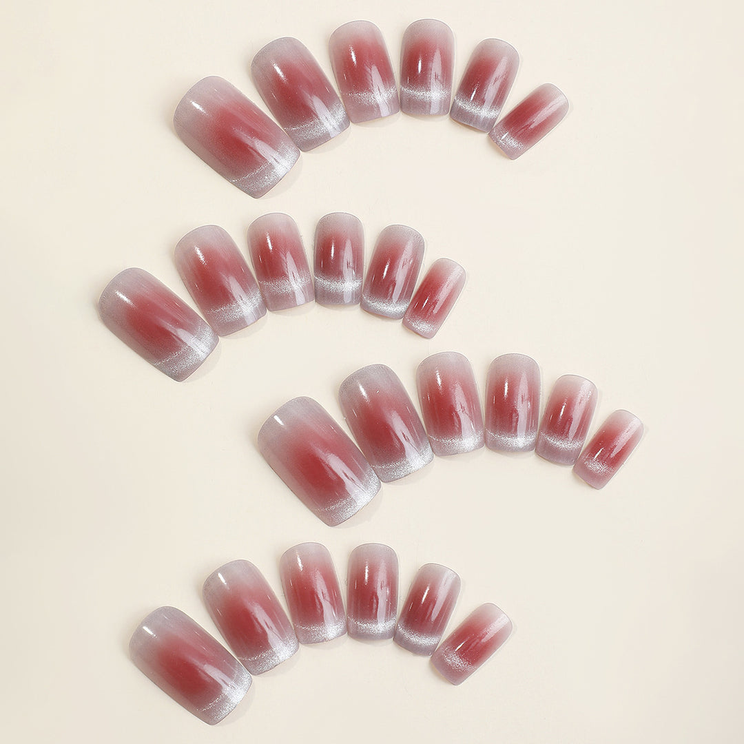 Artificial nail set with elegant ombre effect and care accessories Bowlift