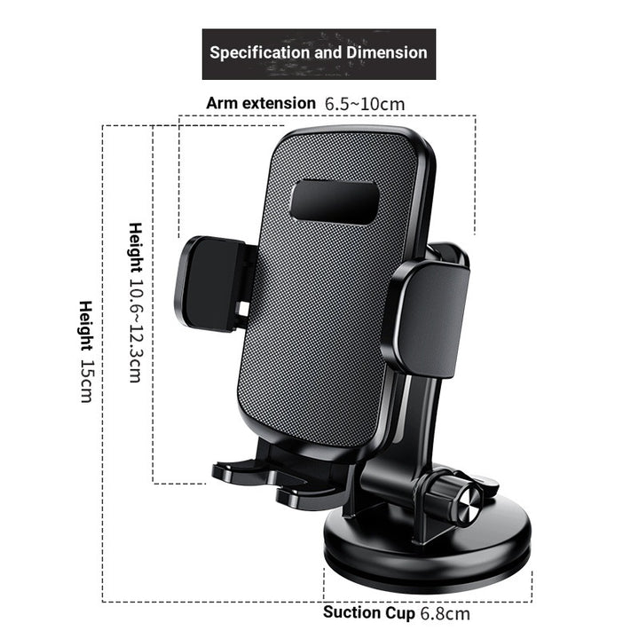 Unisex Auto-Smartphone-Mount with 360-Degree Rotating Mechanism Bowlift