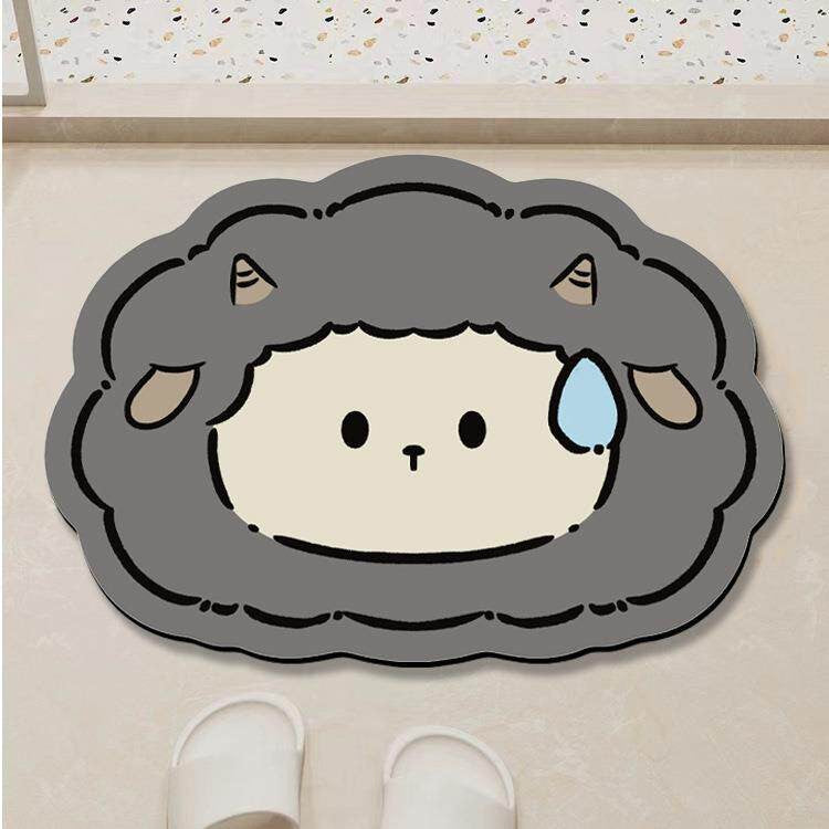 Cute Cat-Themed Bath Mat Bowlift