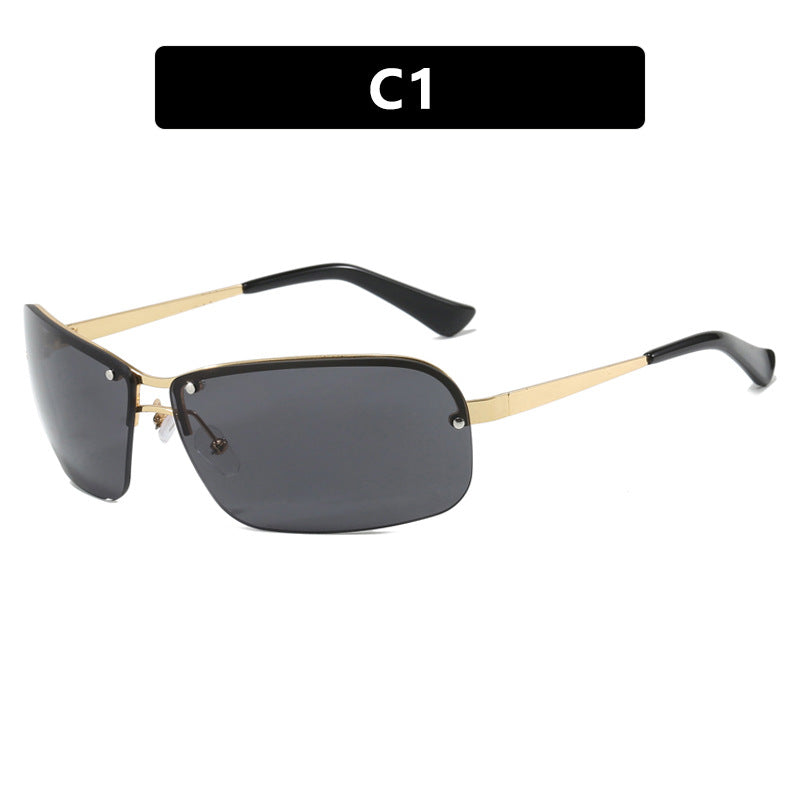 Ladies sunglasses with large, elegant lenses and a modern metal frame Bowlift