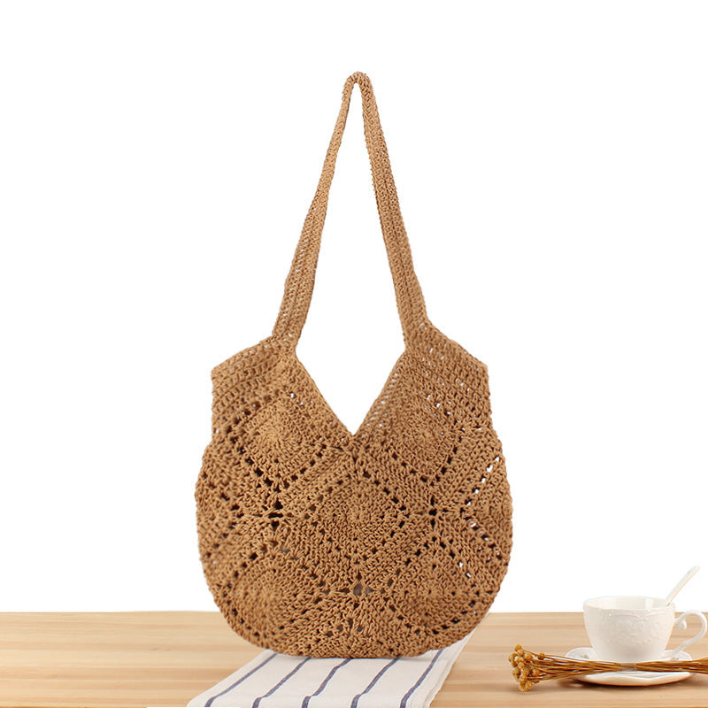 Hand-knotted tote bag with unique pattern Bowlift
