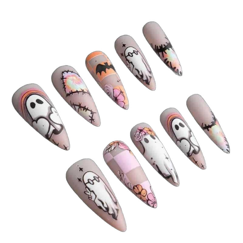 Artistic Halloween-Themed Nail Set Bowlift