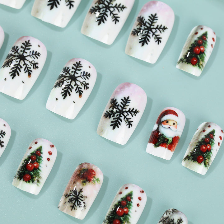 Festive artificial nails with Christmas motifs Bowlift
