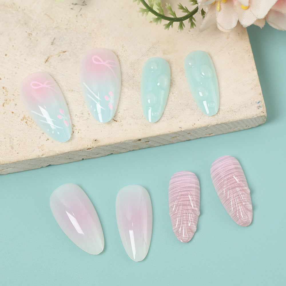 Artificial Nails Set with elegant floral and pastel designs Bowlift