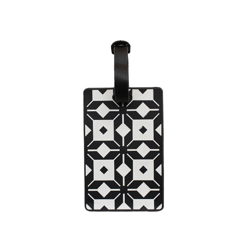 Unisex Luggage Tag with Modern Geometric Design Bowlift