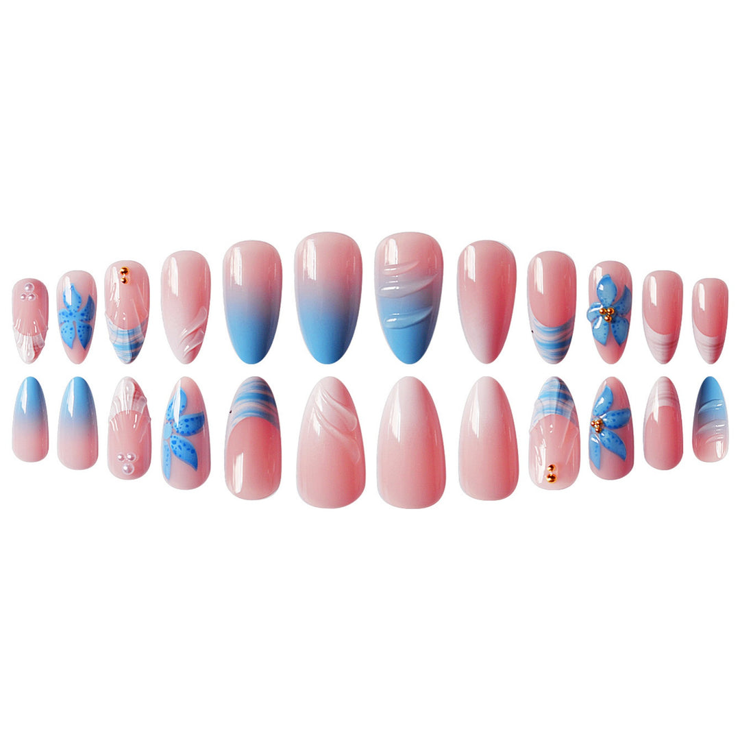 Artistic Shell Design Press-On Nails Bowlift
