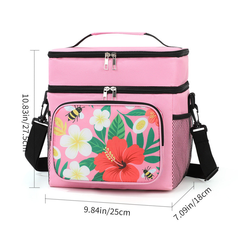 Insulated Floral Lunch Cooler Bag Bowlift
