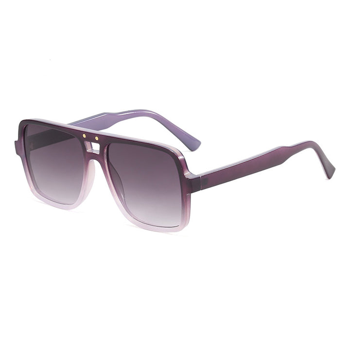 Women's square oversized sunglasses with trendy transparent frame Bowlift