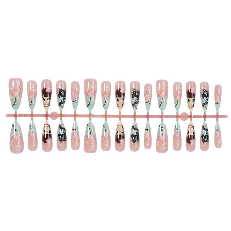 Creative acrylic nail set with colorful floral and elegant designs Bowlift