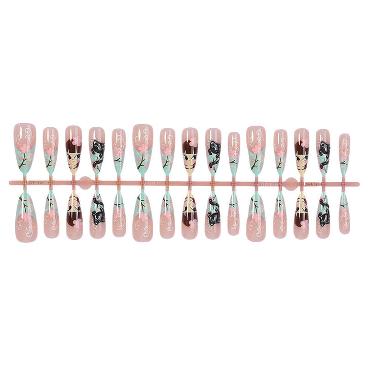 Creative acrylic nail set with colorful floral and elegant designs Bowlift