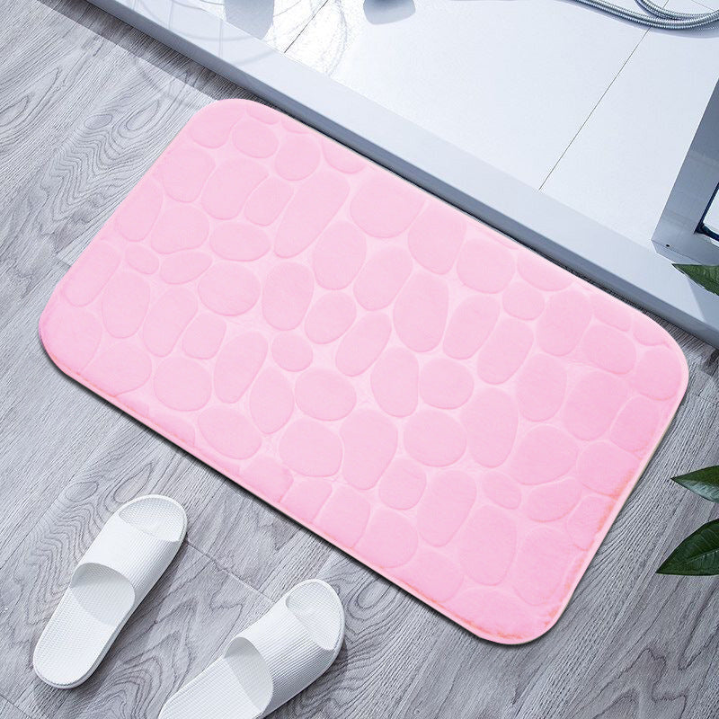 Plush Textured Bath Mat Bowlift