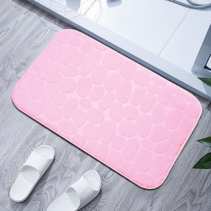 Plush Textured Bath Mat Bowlift