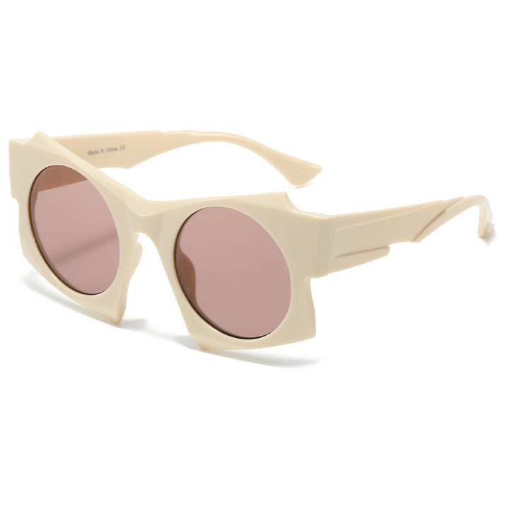 Contemporary Round Frame Sunglasses Bowlift