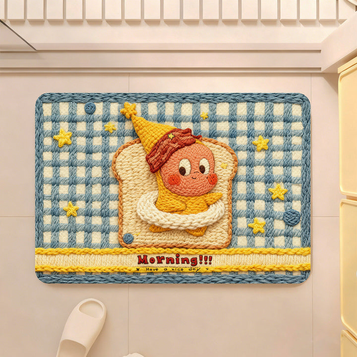 Playful Cartoon Character Shaped Bath Mat