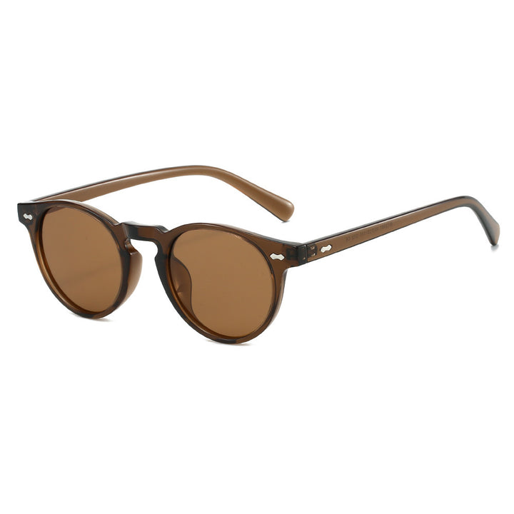 Ladies Vintage Sunglasses with Round Lenses and Transparent Frame Bowlift