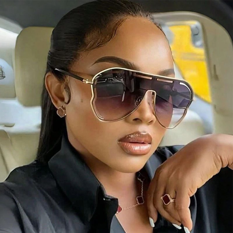 Men's Aviator-Style Shield Sunglasses Bowlift