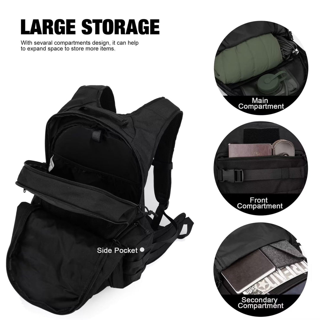 Tactical backpack with high-quality carrying system and versatile compartments Bowlift