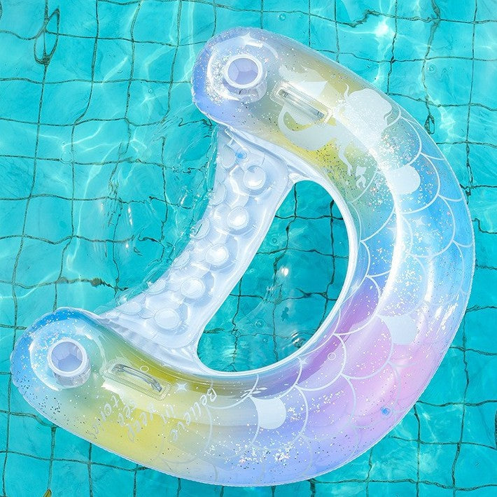 Inflatable Mermaid-Themed Pool Ride Bowlift
