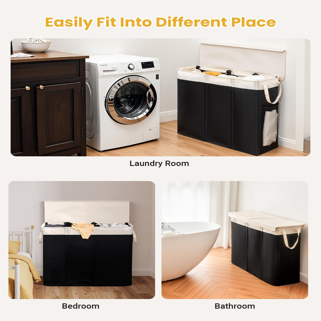 Generous laundry container with removable inner pockets Bowlift