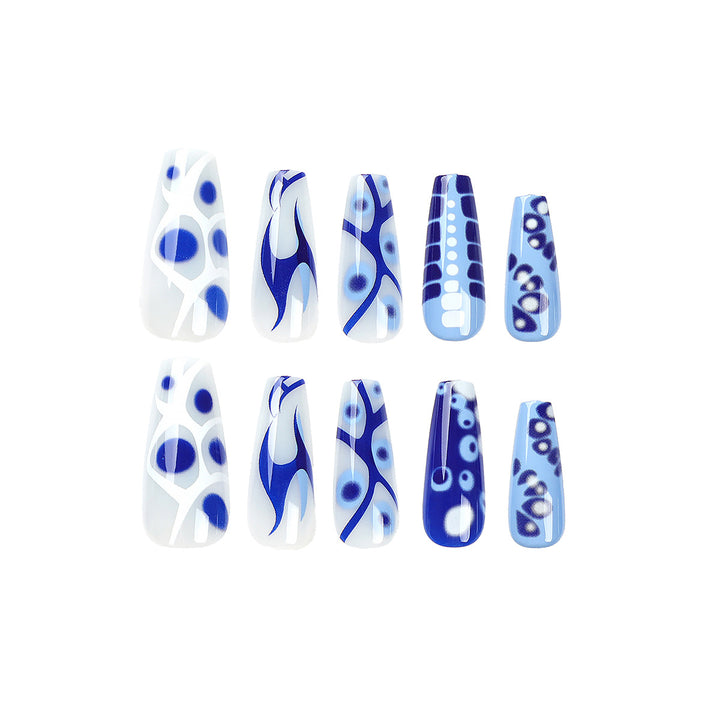 Artistic Gel Nails with Modern Color Design Bowlift