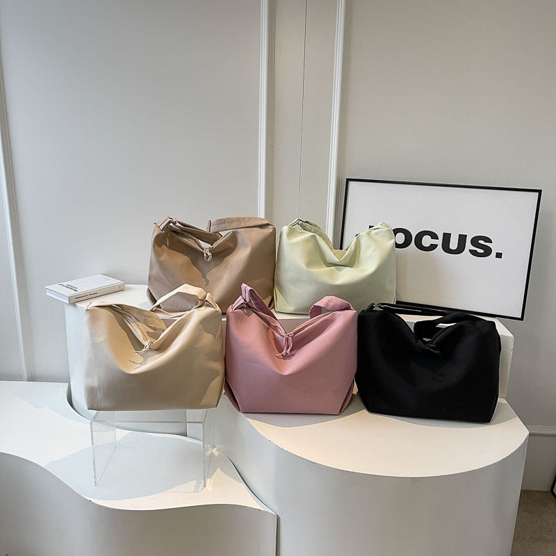 Contoured Soft Fabric Shoulder Bag Bowlift