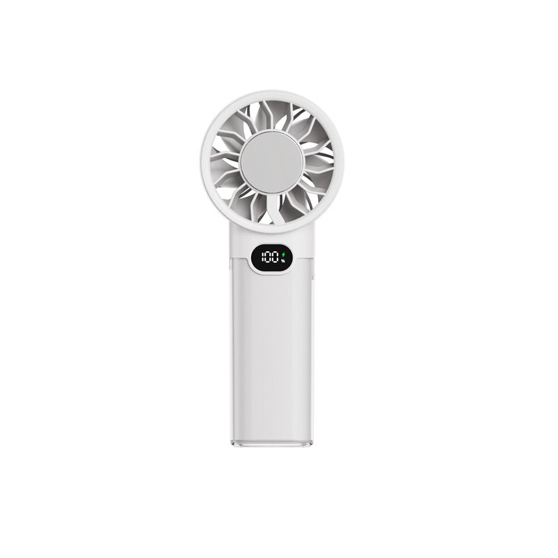 Women portable foil fan with digital display Bowlift