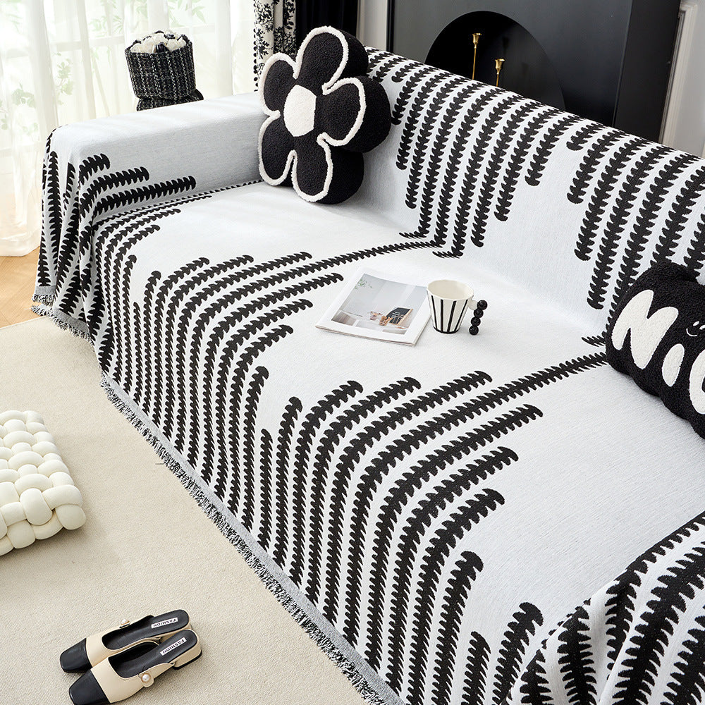 Cozy Decorative Fringe Sofa Throw Blanket