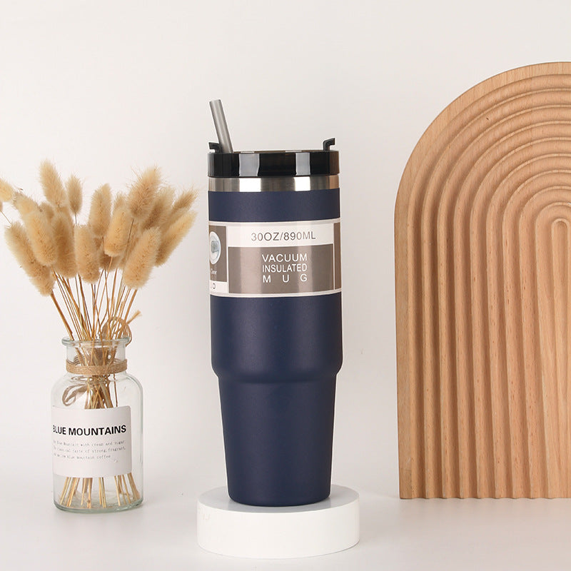 Unisex Insulated Drinking Cup with Integrated Straw Bowlift