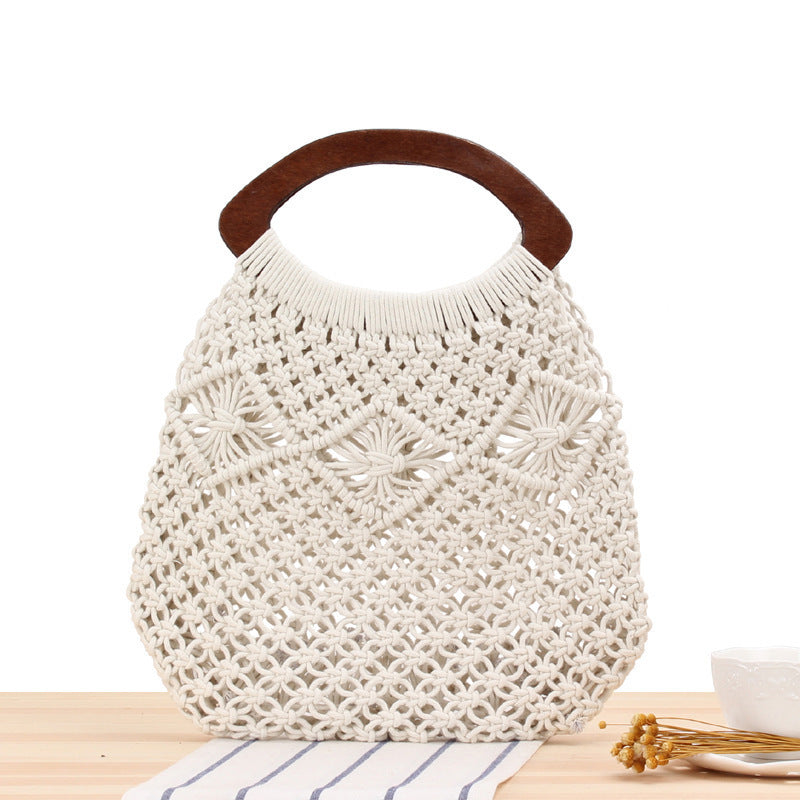Handcrafted Macrame Beach Bag Bowlift
