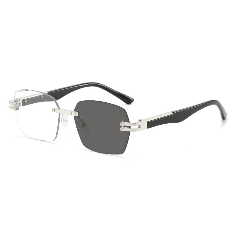 Men's Elegant Square Sunglasses with Wooden Temples Bowlift