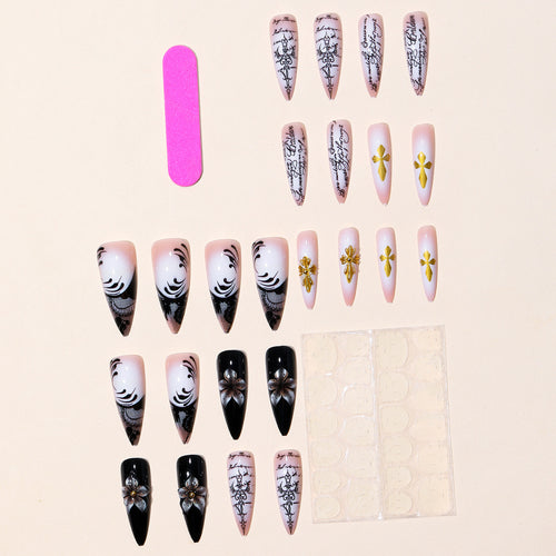 Premium Stiletto Nail Art Extensions Bowlift