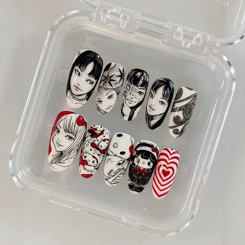 Unique Artistic Character Nail Set Bowlift