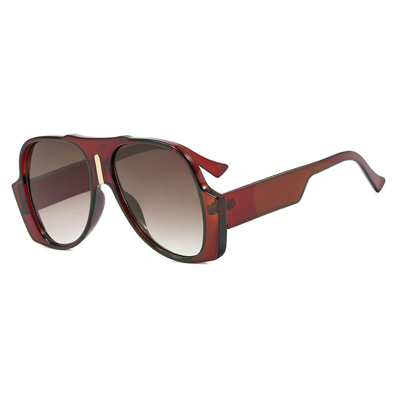 Women's square sunglasses with unique animal pattern frame and UV protection Bowlift