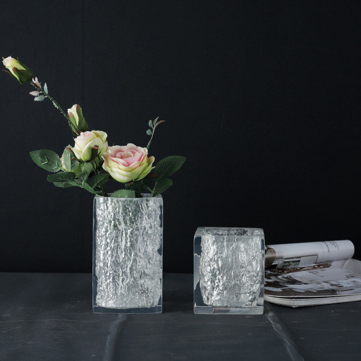 Textured Decorative Glass Planter