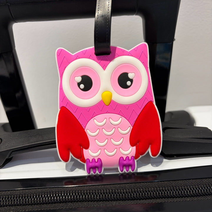 Owl-Themed Luggage Tag Bowlift