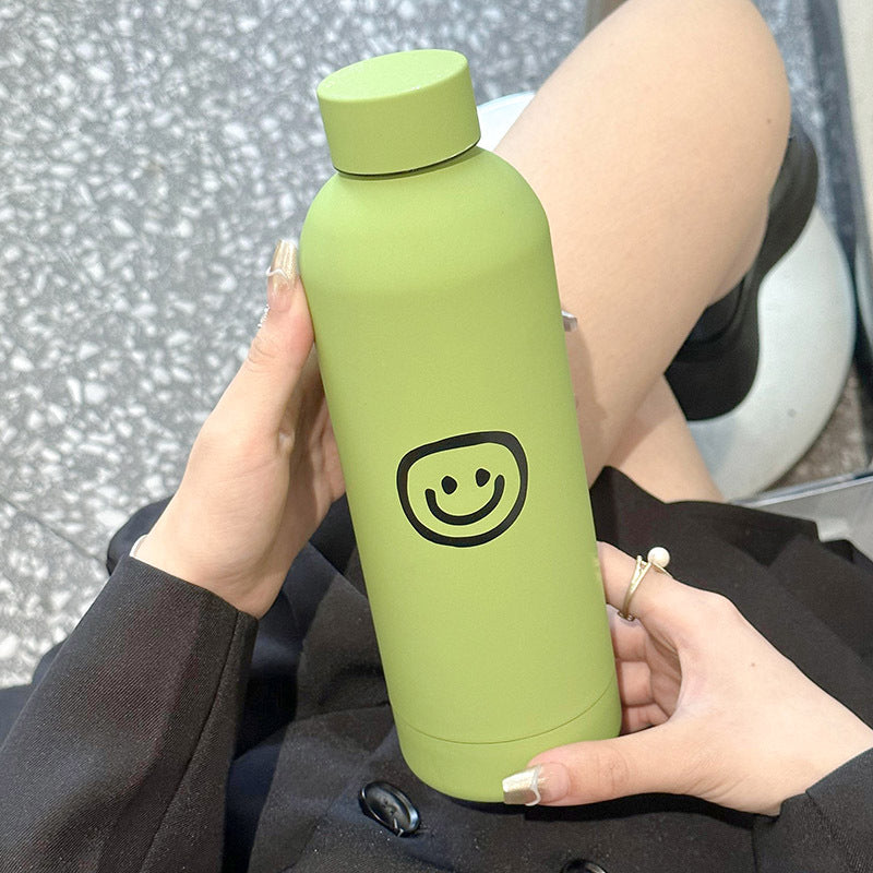 Women's Insulated Water Bottle with Fun Emoji Design Bowlift
